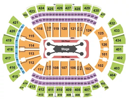 TOYOTA CENTER TX FEID Seating Map Seating Chart