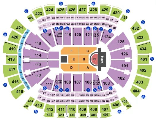 TOYOTA CENTER TX FOR KING AND COUNTRY Seating Map Seating Chart