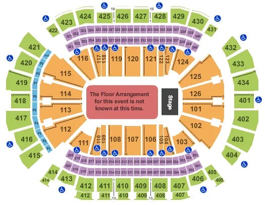 TOYOTA CENTER TX GENERIC FLOOR Seating Map Seating Chart