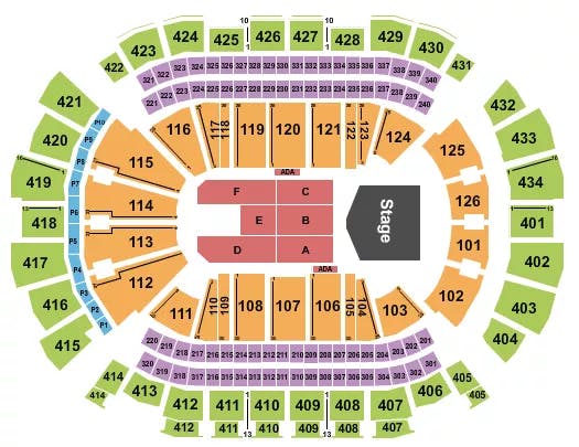 TOYOTA CENTER TX GRUPO FIRME Seating Map Seating Chart