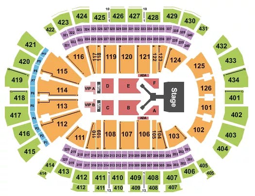 TOYOTA CENTER TX JONAS BROTHERS 2023 Seating Map Seating Chart