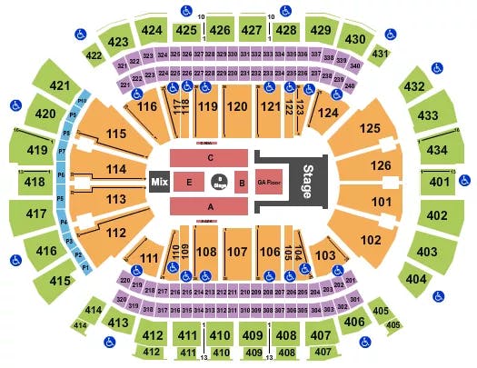 TOYOTA CENTER TX LIL BABY Seating Map Seating Chart