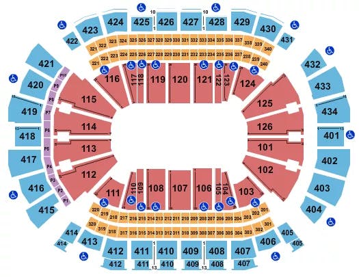 TOYOTA CENTER TX OPEN FLOOR Seating Map Seating Chart