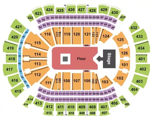 TOYOTA CENTER TX SEXYY RED Seating Map Seating Chart