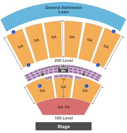  ENDSTAGE ALL GA RESV BOX Seating Map Seating Chart