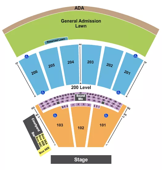  ENDSTAGE BOXES Seating Map Seating Chart