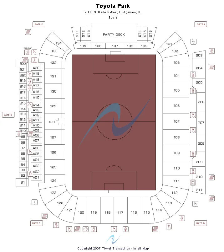  FOOTBALL Seating Map Seating Chart