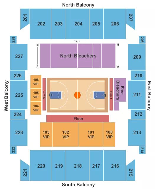  HARLEM GLOBETROTTERS Seating Map Seating Chart