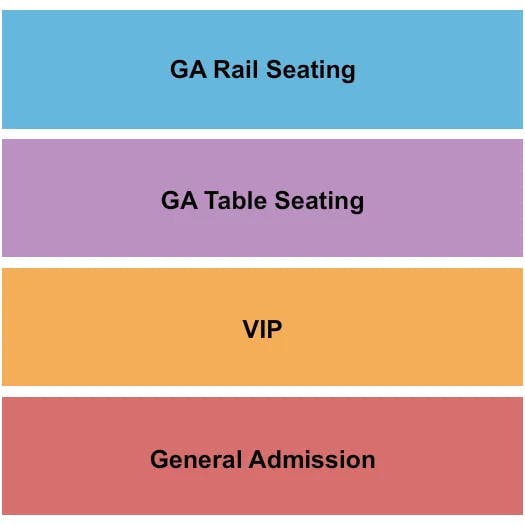  GA RAIL TABLE Seating Map Seating Chart
