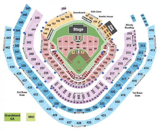  DEF LEPPARD Seating Map Seating Chart