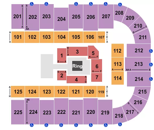  AEW Seating Map Seating Chart