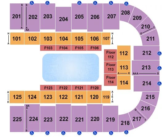  DISNEY ON ICE 2 Seating Map Seating Chart