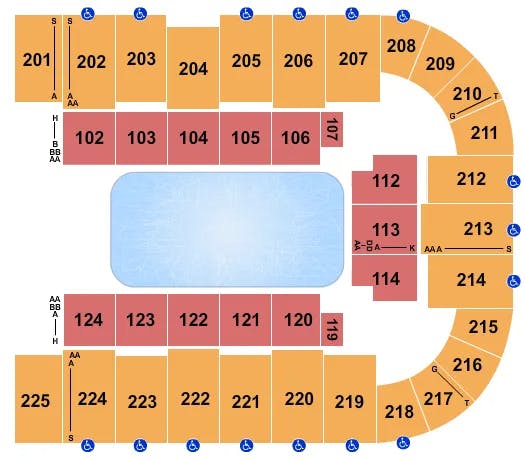  DISNEY ON ICE Seating Map Seating Chart