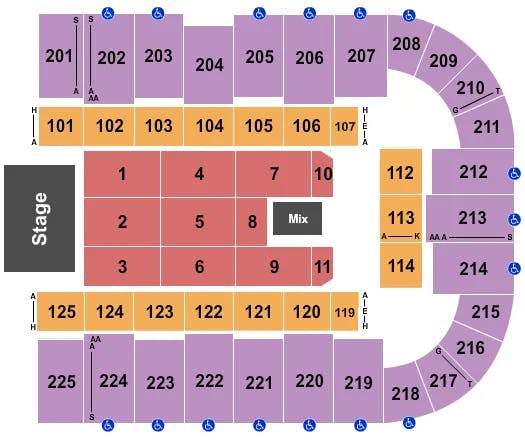  ENDSTAGE 4 Seating Map Seating Chart