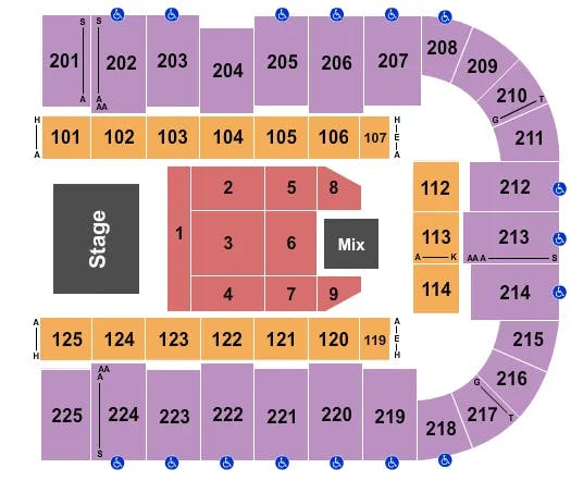  ENDSTAGE 5 Seating Map Seating Chart