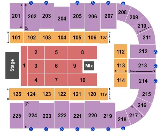  ENDSTAGE 2 Seating Map Seating Chart