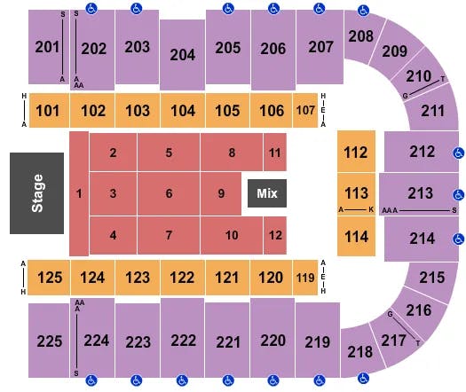  ENDSTAGE 3A Seating Map Seating Chart