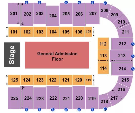  FIVE FINGER DEATH PUNCH Seating Map Seating Chart