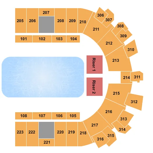 TULSA EXPO SQUARE PAVILION DISNEY ON ICE 2 Seating Map Seating Chart