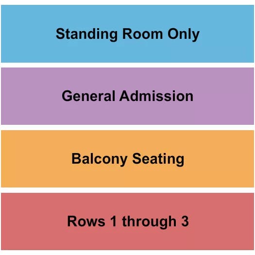  RSVD BALC GA SRO Seating Map Seating Chart