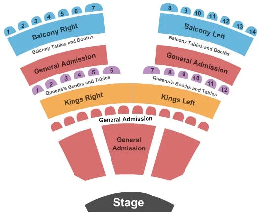 THE SHOWROOM AT TURNING STONE RESORT CASINO ENDSTAGE 2 Seating Map Seating Chart