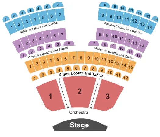 THE SHOWROOM AT TURNING STONE RESORT CASINO END STAGE Seating Map Seating Chart