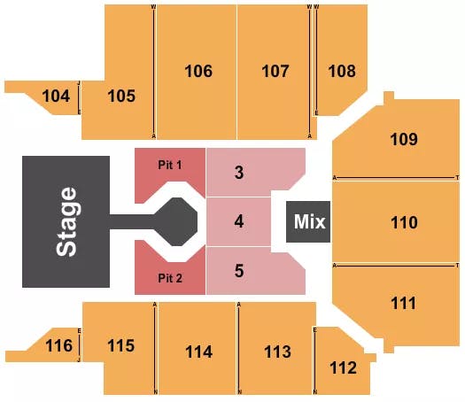  NEEDTOBREATHE Seating Map Seating Chart