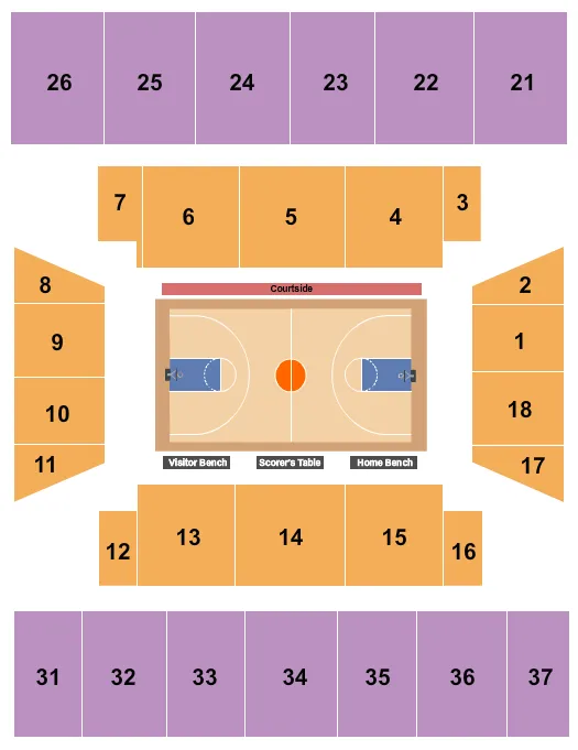  BASKETBALL Seating Map Seating Chart