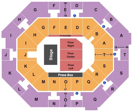  ENDSTAGE 4 Seating Map Seating Chart