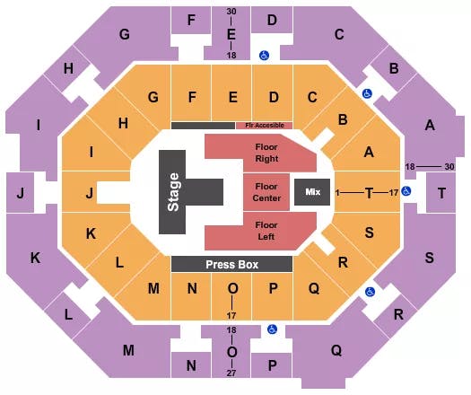  MAVERICK CITY MUSIC Seating Map Seating Chart