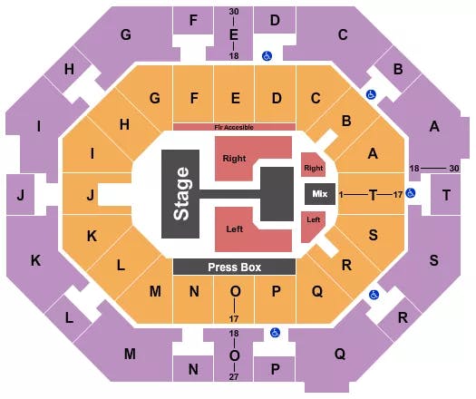  THE REUNION TOUR Seating Map Seating Chart