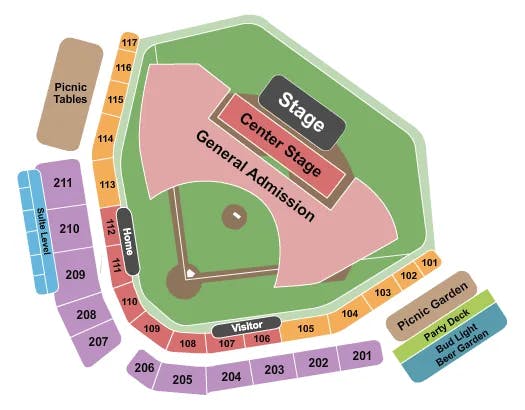  JAKE OWEN Seating Map Seating Chart