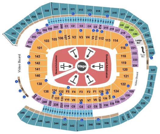  ED SHEERAN 2 Seating Map Seating Chart