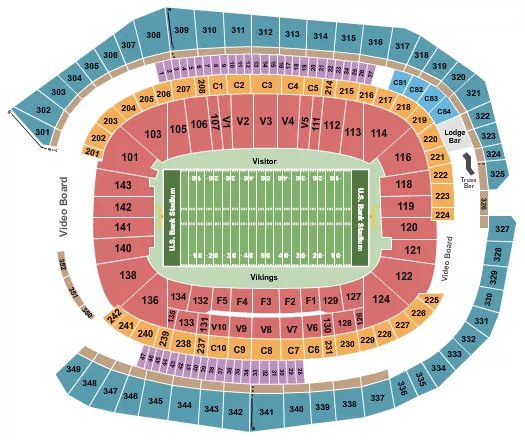  FOOTBALL NO VFS Seating Map Seating Chart