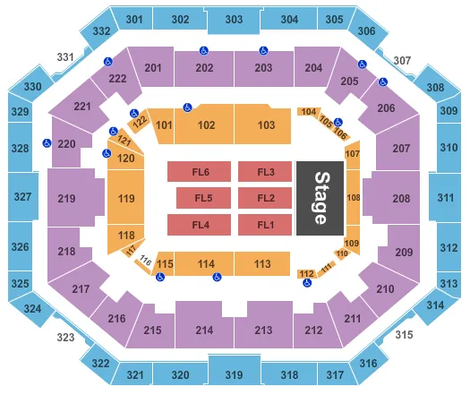  END STAGE Seating Map Seating Chart