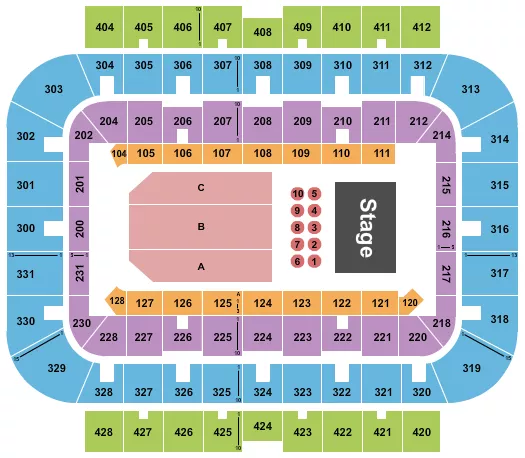 ENDSTAGE TABLES Seating Map Seating Chart