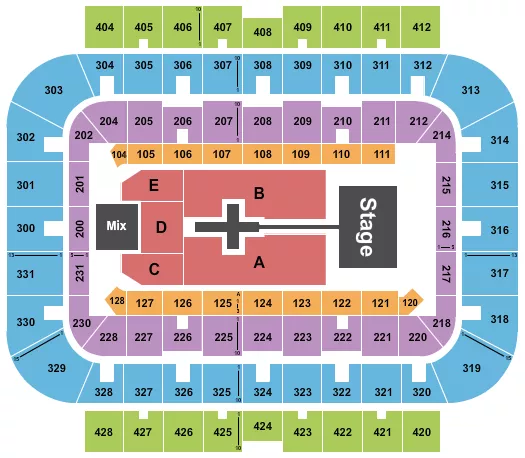 TOBYMAC Seating Map Seating Chart