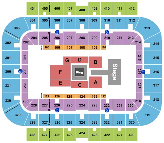 WRESTLING Seating Map Seating Chart