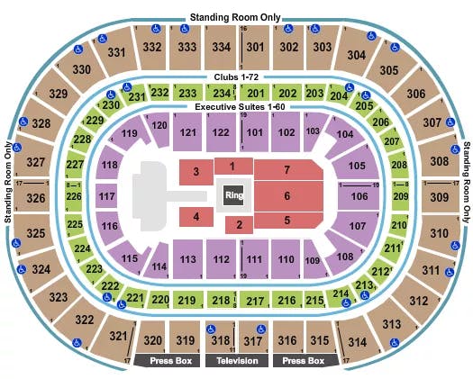  AEW Seating Map Seating Chart