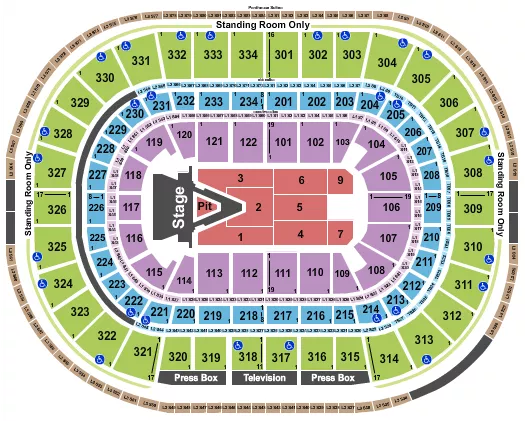  AEROSMITH 1 Seating Map Seating Chart