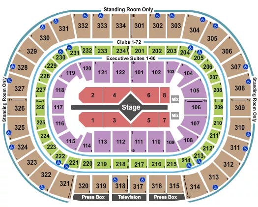  ALICIA KEYS Seating Map Seating Chart