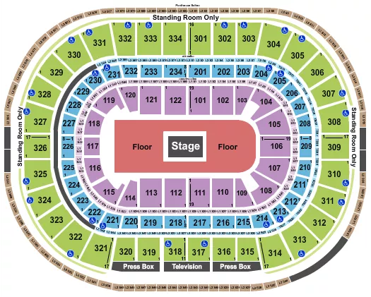  CENTER STAGE 2 Seating Map Seating Chart