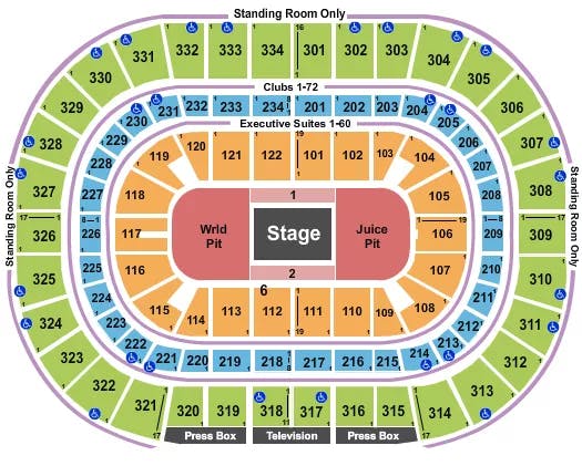  JUICE WRLD DAY Seating Map Seating Chart