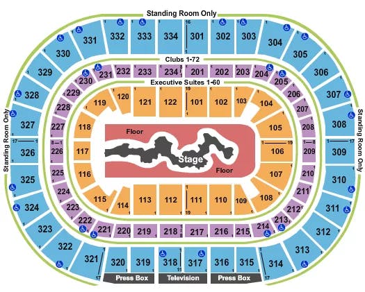  TRAVIS SCOTT Seating Map Seating Chart