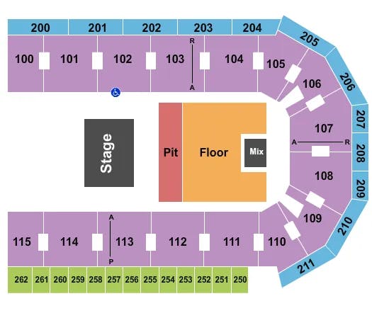  ENDSTAGE VIP GA FLOOR Seating Map Seating Chart