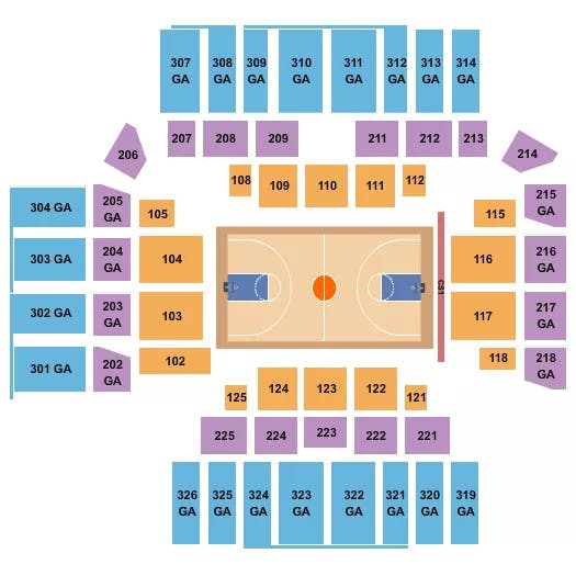 THE CRESCENT BALLROOM PHOENIX BASKETBALL Seating Map Seating Chart