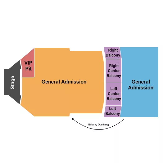 UPTOWN THEATER KC FULL GA W VIP PIT Seating Map Seating Chart