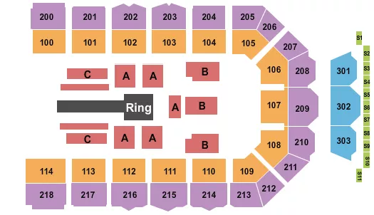 WWE Seating Map Seating Chart
