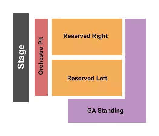  ENDSTAGE WITH GA Seating Map Seating Chart