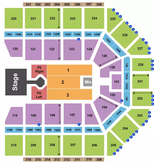  NEEDTOBREATHE Seating Map Seating Chart